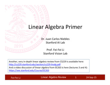 Linear'AlgebraPrimer'