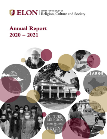 Annual Report 2020 - 2021 - Elon University