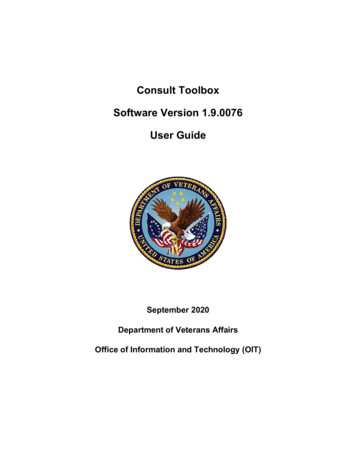 Consult Toolbox User Guide - Veterans Affairs