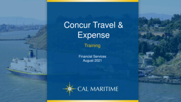 Concur Travel & Expense - California State University Maritime Academy