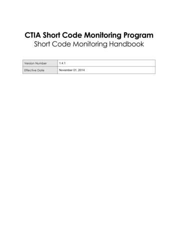CTIA Short Code Monitoring Handbook V1.4 - Aerialink