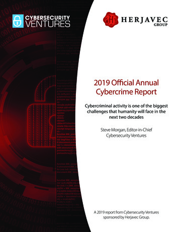 2019 Official Annual Cybercrime Report - Herjavec Group