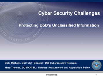 Protecting DoD's Unclassified Information