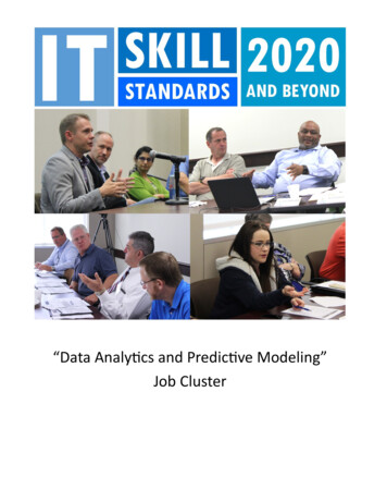 Data Analytics And Predictive Modeling Job Luster