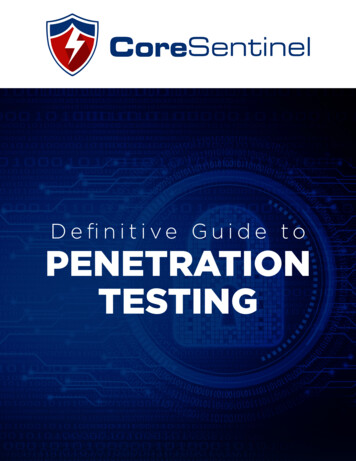 Deﬁnitive Guide To PENETRATION TESTING - Core Sentinel