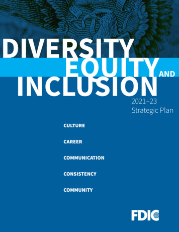 DIVERSITY EQUITY AND INCLUSION - Federal Deposit 