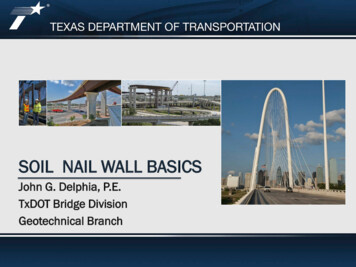 SOIL NAIL WALL BASICS - Texas A&M University