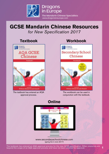 GCSE Mandarin Chinese Resources