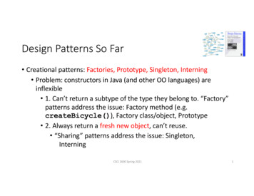 Design Patterns So Far - Rensselaer Polytechnic Institute