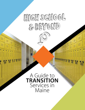 A Guide To TRANSITION Services In Maine