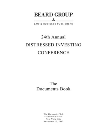 24th Annual DISTRESSED INVESTING CONFERENCE