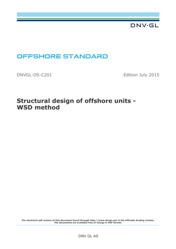 DNVGL-OS-C201: Structural Design Of Offshore Units - WSD .
