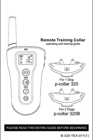 Remote Training Collar Operating And Training Guide - Bousnic