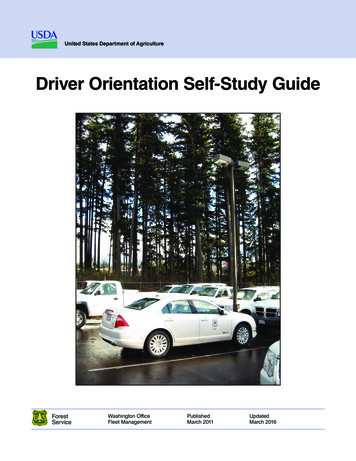 Driver Orientation Self-Study Guide - USDA Forest Service .
