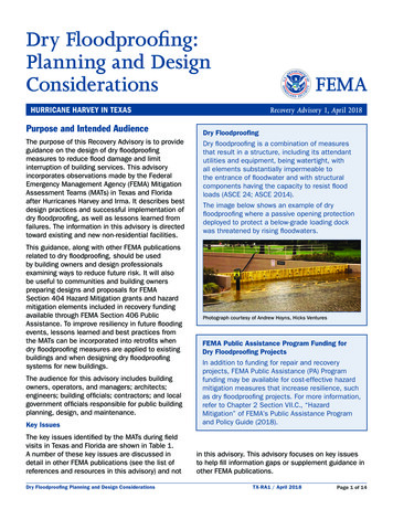 Dry Floodproofing: Planning And Design Considerations