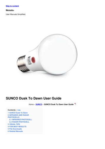 SUNCO Dusk To Dawn User Guide - Manuals 