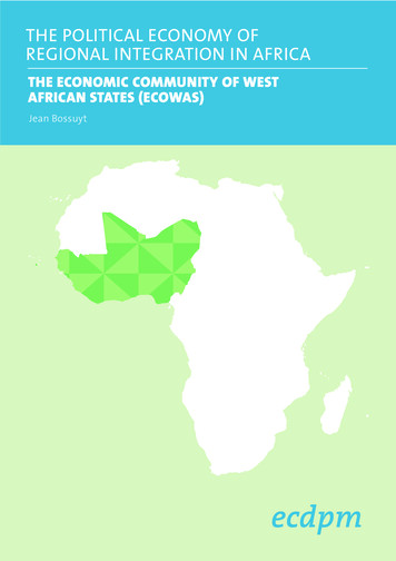 THE ECONOMIC COMMUNITY OF WEST AFRICAN STATES 