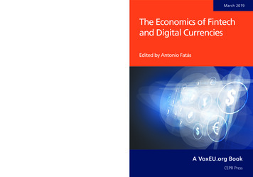 The Economics Of Fintech And Digital Currencies - VoxEU