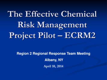 The Effective Chemical Risk Management Project Pilot - NRT