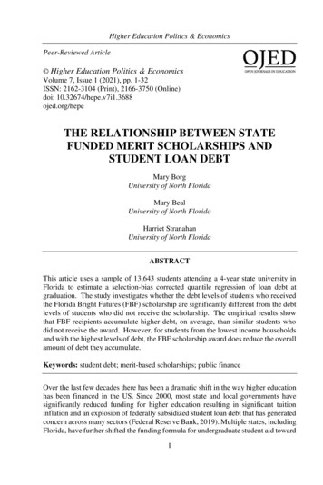 The Relationship Between State Funded Merit Scholarships And Student .