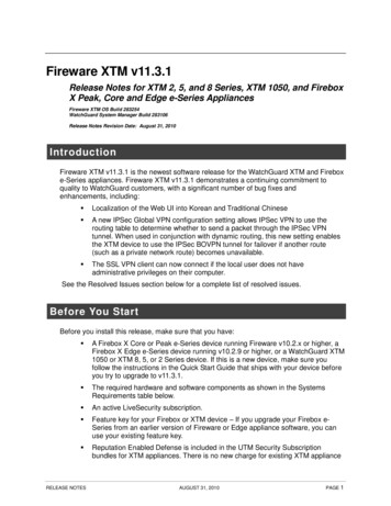 Fireware XTM V11.3 - WatchGuard