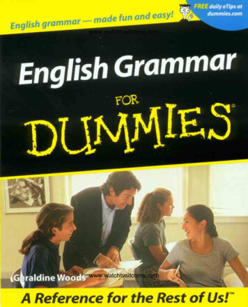 English Grammar For Dummies - Imsolost 