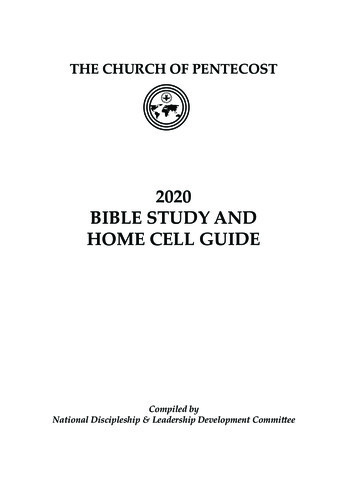 2020 BIBLE STUDY AND HOME CELL GUIDE - PIWC 