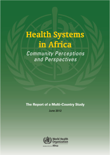 Health Systems In Africa - WHO