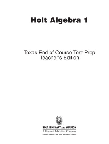 Holt Algebra 1 - Unbound