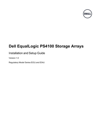 Dell EqualLogic PS4100 Storage Arrays