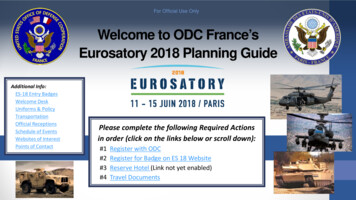 Welcome To ODC France’s Eurosatory 2018 Planning Guide