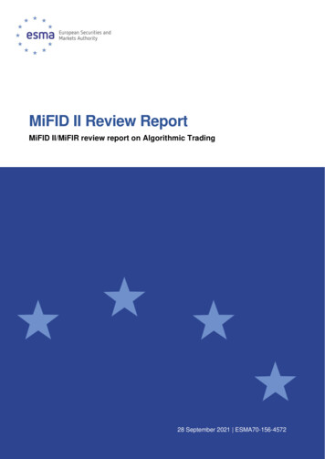 MiFID II Review Report