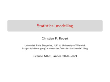 Statistical Modelling - CEREMADE