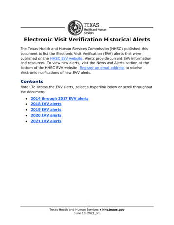 EVV Historical Alerts - Hhs.texas.gov