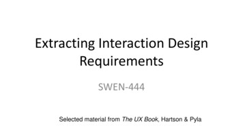 Extracting Interaction Design Requirements - RIT