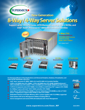 New Generation 8-Way / 4-Way Server Solutions - ASBIS