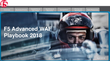 F5 Advanced WAF Playbook 2018 - Softchoice