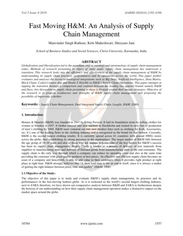 Fast Moving H&M: An Analysis Of Supply Chain Management