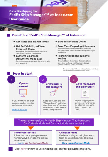 FedEx Automation Tools User Guide