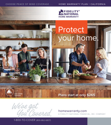 Protect Your Home. - Fidelity National Home Warranty