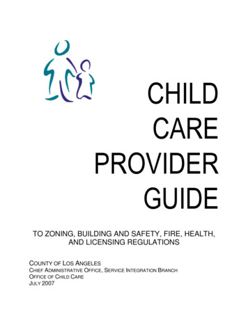 CHILD CARE PROVIDER GUIDE - Los Angeles County, 