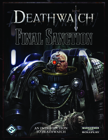 AN INTRODUCTION TO DEATHWATCH - Fantasy Flight Games