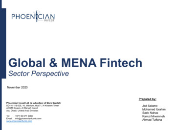 Global & MENA Fintech - More Capital