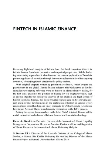 FINTECH IN ISLAMIC FINANCE - Institute Of Business .