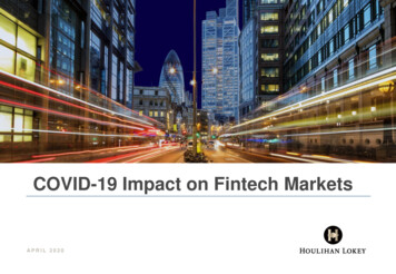 COVID-19 Impact On Fintech Markets - Houlihan Lokey