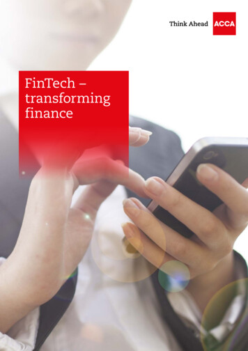 Fintech Transforming Finance - Home ACCA Global