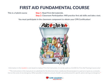 FIRST AID FUNDAMENTAL COURSE - Enrollware