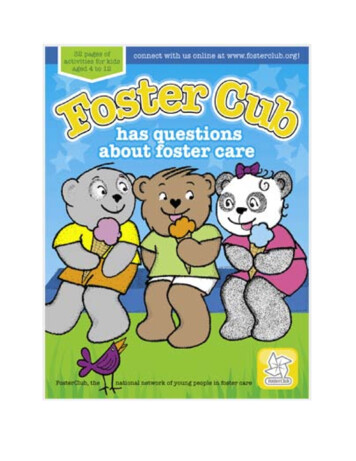 Foster Cub Coloring Book - Florida's Center For Child Welfare