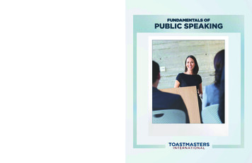 Fundamentals Of Public Speaking English