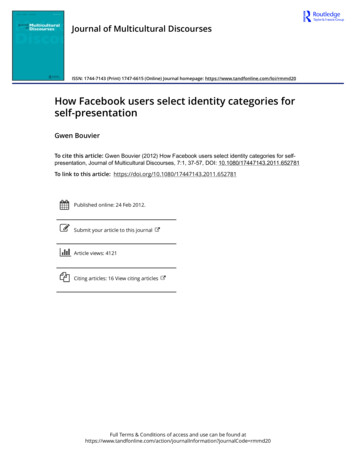 Self-presentation How Facebook Users Select Identity Categories For